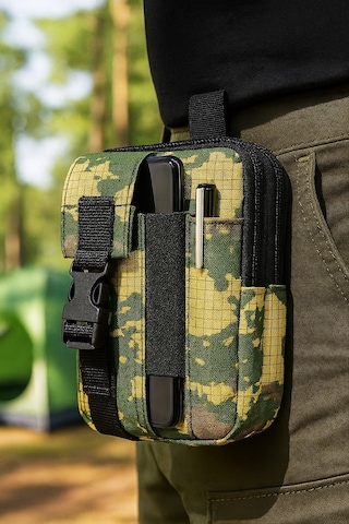 Newish Polo Taktik Bel Ve Kemer Çantası-np850 Kamuflaj Yeşil