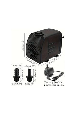 Motion003 1 Adet 25w Cok Fonksiyonlu Yan Emisli Balik Tanki Su Pompasi Sessiz Daldirma Mini Su Pompasi Bahce Ve Akvaryum İcin 1500 2000l S 1pc