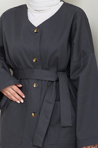 Bestenur Kemerli Ceket Pantolon Gabardin Takım 1557 - Antrasit Antrasit