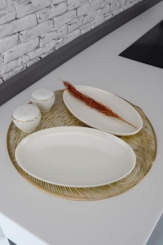 Digithome Semazen Porselen 2 Parça Kayık Servis Tabağı Seti 25 Cm - Tl4041130 C320.003