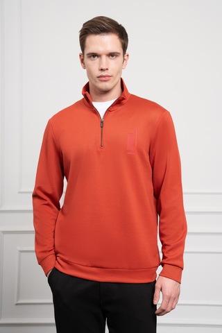 Morven Erkek Kiremit Femuarlı Bato Yaka Dynamic Fit Rahat Kesim Sweatshirt 25ms063001460 Kiremit Kiremit