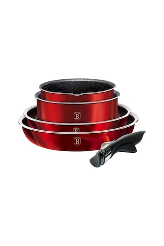 Tivoli By Berlinger Haus 9 Adet Tencere Seti Metallic Line Burgun
