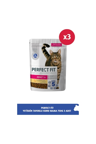 Perfect Fit Yetişkin Tavuklu Yetişkin Kedi Maması 3 x 750 G