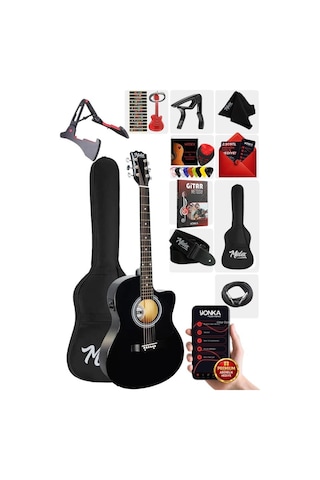 Midex Rg-560bk Pack Siyah Elektro Akustik Gitar Full Set Ekolayzerli 40 İnç 4/4 Yetişkin