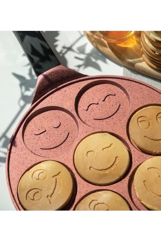 Nehir Döküm Smile Krep Pankek Tavası Rosegold 27CM