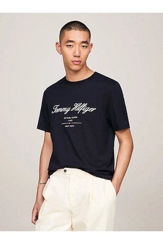 Tommy Jeans Tommy Hilfiger Sıfır Yaka Erkek T-shirt SIYAH