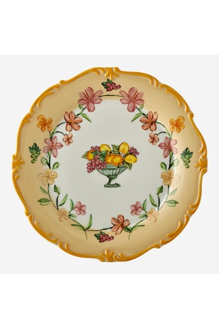 Turuncu Porselen Yemek Tabağı 26,5 Cm