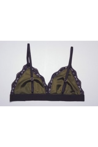 Deep Secret Yağ Yeşili Kadife Dantelli Bralet Ds200111br 001
