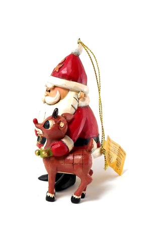 Lexroo Rudolph Traditions Von Jim Shore Santa Und Rudolph 50. Ann Ornament 4,25 İn Standart