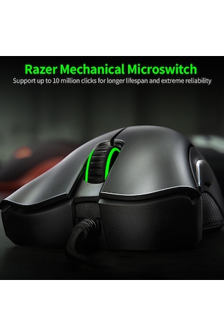 Reedark Razer Deathadder Essential 6400dpı 5 Programlanabilir Düğmeli Ergonomik Oyuncu Faresi 2021 Model - Siyah DeathAdder