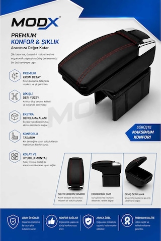 Skoda Octavia 2004-2012 Universal Sürgülü Kolçak - Kol Dayama A+ Premium A+