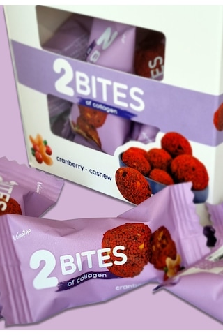 2bites Kaju ve Kızılcık Parçacıklı Kolajen Protein Topları 16 Gr 10 Adet 2bites Kaju ve Kızılcık Parçacıklı Kolajen Protein Topları 16 Gr 10 Adet