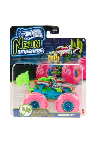 1:64 Hot Wheels Monster Trucks Neon Smashers Die Cast Araba Jmv39 - Jmv63 Hotweiler