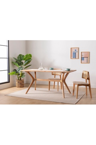 Bosco Pergel Ahşap Mutfak Masası 90x180 Natural