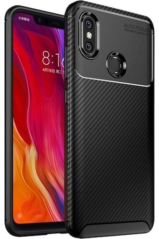 Xiaomi Mi 8 Kilif Karbon Tasarim Negro Silikon Kapak 405801038