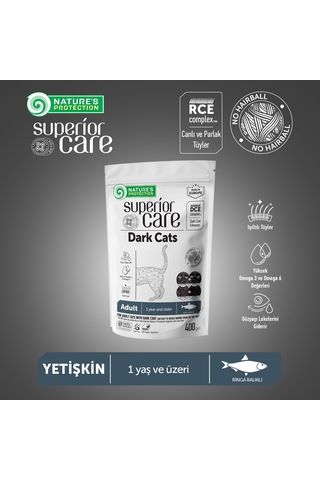 Nature's Protection Sc Siyah Tüylü Kediler İçin Tahılsız Balıklı Kedi Maması 400 G
