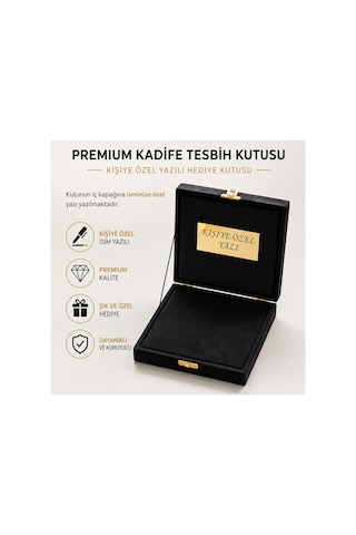 Premium Kadife Tesbih Kutusu Kişiye Özel Yazılı Hediye Kutusu İsim Yazılı Özel Tasarım Tesbih Kutusu Babaya, Eşe Ve Sevdiklerinize Şık Hediye - 889456231