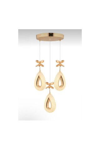 Lumia Lighting Aurea Model 5"li Gümüş 3 Renk Modu Yemek Masası Oturma Çocuk Yatak Odası Modern Ledli Avize Altın