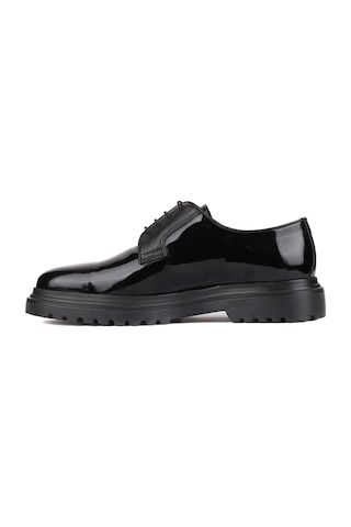 Shoetyle - Siyah Rugan Deri Bağcıklı Erkek Klasik Ayakkabı 250-2013-780-siyah Siyah