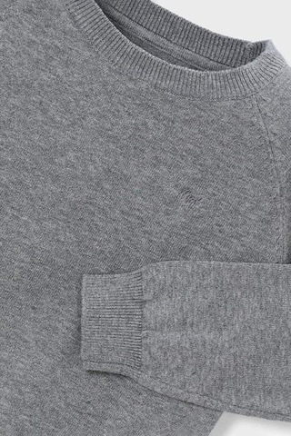 Erkek Çocuk Reglan Kollu Basic Triko Kazak - Gri Gri