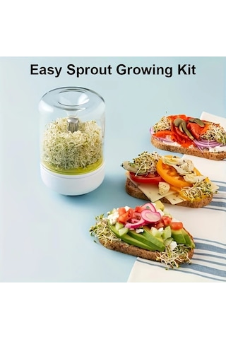 Elmpaly Beyaz Kolay Filizlenme Seti - Havalandırmalı Sağlıklı Filiz Makinesi