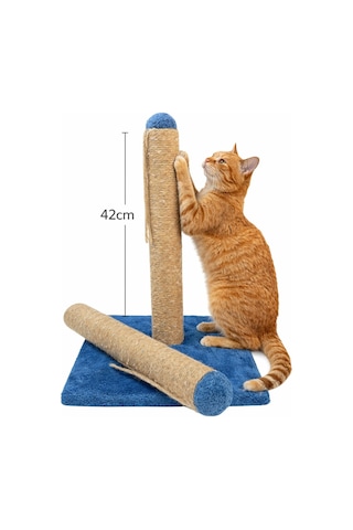 Lacivert Kedi Tırmalama Tahtası Yedek Borulu-42cm