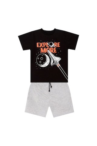 Explore Uzay Roketli Erkek Çocuk Yazlık T-shirt Şort Takım