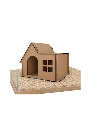 Tr Alg Wood Design Hamster Evi 8 Parça Mdf Ahşap Hamster Yuvası 27 23 22 Cm