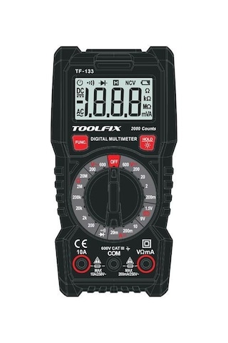 Toolfix Tf 133 Dijital Işıklı Multimetre (avometre)