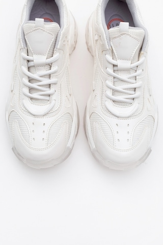 Luvishoes Lecce Beyaz Cilt Kadın Spor Ayakkabı Beyaz