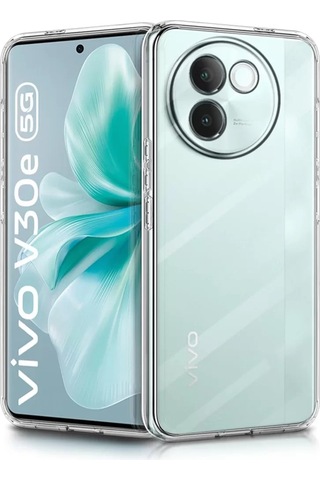 Newface Vivo V30e Kılıf Lüx Şeffaf Silikon Resimdeki