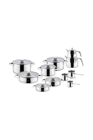 Aryıldız Çeyiz Seti Prestige 20 Parça Lilyum Gri