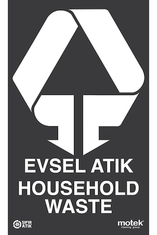 Motek Geri Dönüşüm Metal Plastik Evsel Atık Çöp Kovası 80Lt-Mpe41