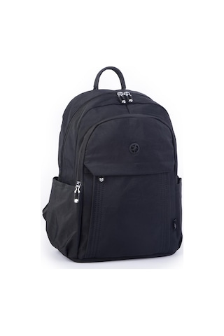Nas Bag Unisex Büyük Boy Su Geçirmez Çok Gözlü Extra Hafif Sportif Sırt Çantası Siyah