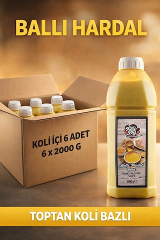 Ballı Hardal Sosu 2000 G X 6 Adet - 1 Koli Koli Bazlı Avantaj Paketi