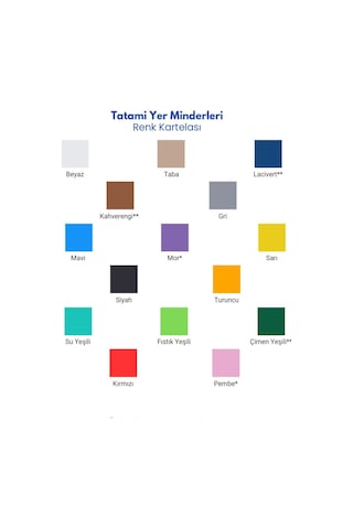 33x33 13 Mm Tek Parça Puzzle Tatami Minder Zemin Kaplama Turkuaz