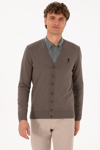 U.s. Polo Assn. Erkek Vizon Hırka Triko 50313702-vr052 Vizon