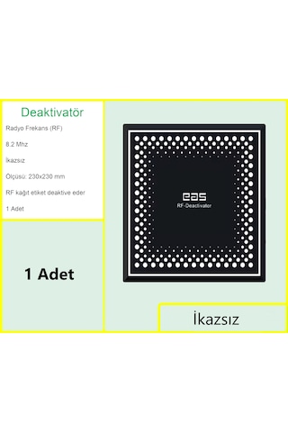 Kağıt Etiket Öldürücü Deaktivatör Rf 8.2 Mhz Uyarı Sistemsiz