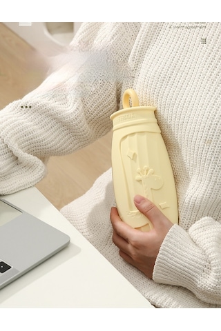 Yystore Sıcak Su Şişesi Kalınlaştırılmış Taşınabilir Patlamaya Dayanıklı Pembe