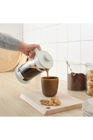 Ikea Upphetta French Press 1 Lt Gümüş - Kırık Beyaz
