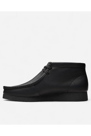 Clarks Wallabeeevo Bt Black Leather, M 7 Erkek Siyah Bot 26179710 Siyah