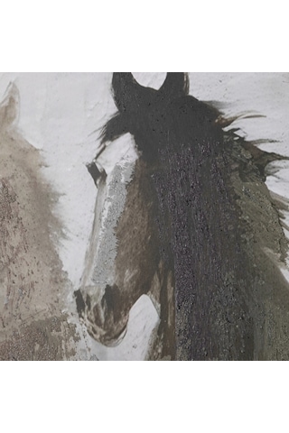 Mudo Home Stallıons Çerçeveli Yağlıboya Tablo 100x150 Cm