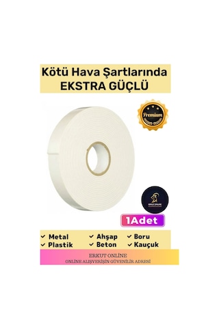 Süper Güçlü Uzun Ömürlü Kuvvetli Yapışkan Kolay Uygulanır İz Bırakmaz Çift Taraflı Köpük Bant Diğer