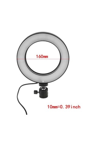 Kilifone - Canlı Yayın Işıklı M-16 Işıklı Telefon Tutucu Ring Light - Siyah - T13809