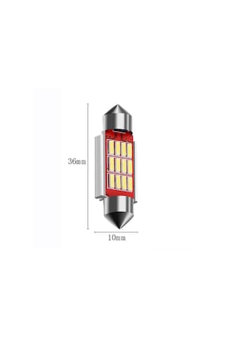 2 Adet 36mm Sofit Led Ampul 12 Ledli Plaka,iç Aydınlatma