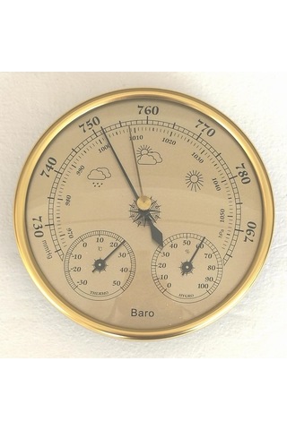 Pazly Ve Termometre Ölçer Nem Mekan Kullanımı Jms İçin İç Higrometre Hassas Dış Barometre Arada 3'ü 1 Oj