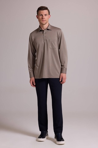 Ysf Erkek Yeşil Polo Yaka Sweatshirt