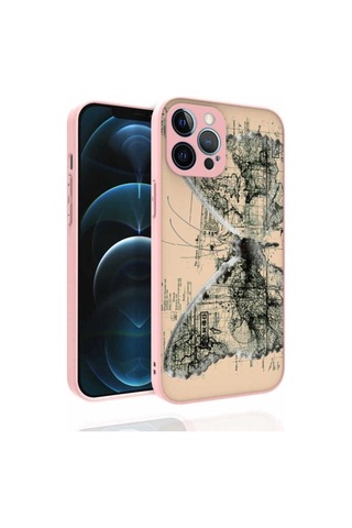 Apple Uyumlu iPhone 12 Pro Max Kılıf Desenli Kamera Korumalı Parlak Zore Nora Kapak NO4