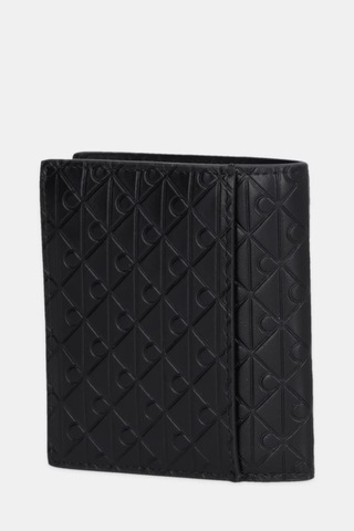 Calvin Klein Erkek Deri Kapamasız Katlamalı Kart Bölmeli Ck Desen Siyah Cüzdan Lv04d1127g-ub1-12103 Siyah