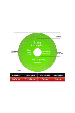 Fortunelane Diamantlı Cam Seramik Mermer Kesme Diski 100/115mm - İnce, Kırılmaya Dayanıklı, Sessiz, Hassas - 1 Adet